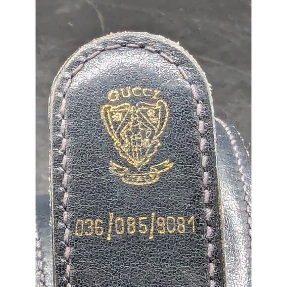 Vintage Gucci GG Marmont Gold Tone Reversible Dark Blue/Red Leather Size 36 main image 10